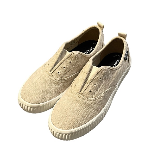 Sperry Crest Creeper CVO Tan Slip On Canvas Sneakers - Picture 3 of 11